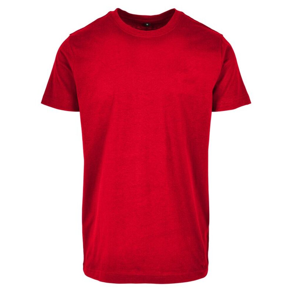 Build Your Brand Mens Basic Round Neck / City Red
